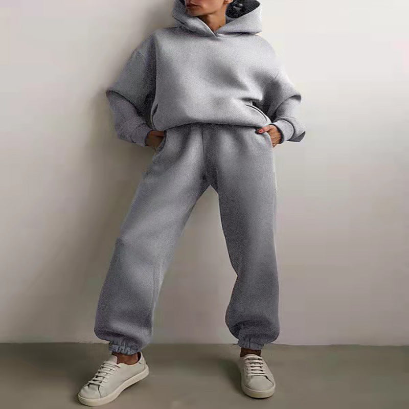 Damen Hausanzug mit Hoodie – Bequemes Loungewear Set