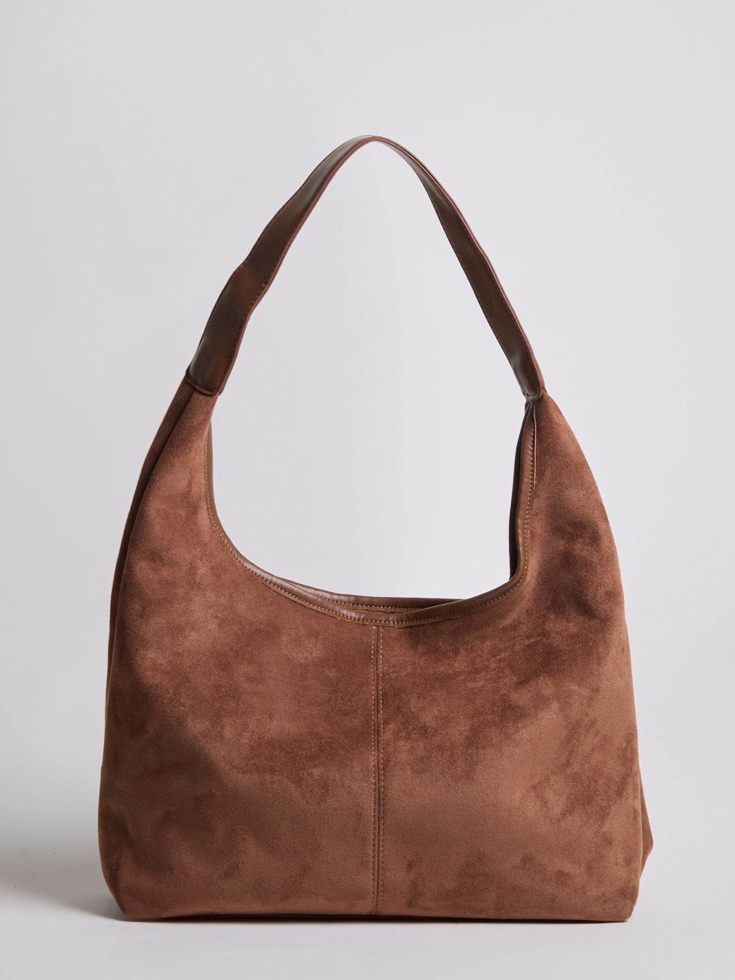 Schwarze Wildleder Schultertasche Damen – Minimalistisches & Geräumiges Design