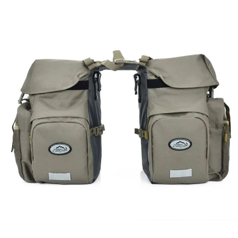 Wasserdichte Fahrradtasche – Doppelte Hintertasche mit viel Stauraum & Seitentaschen