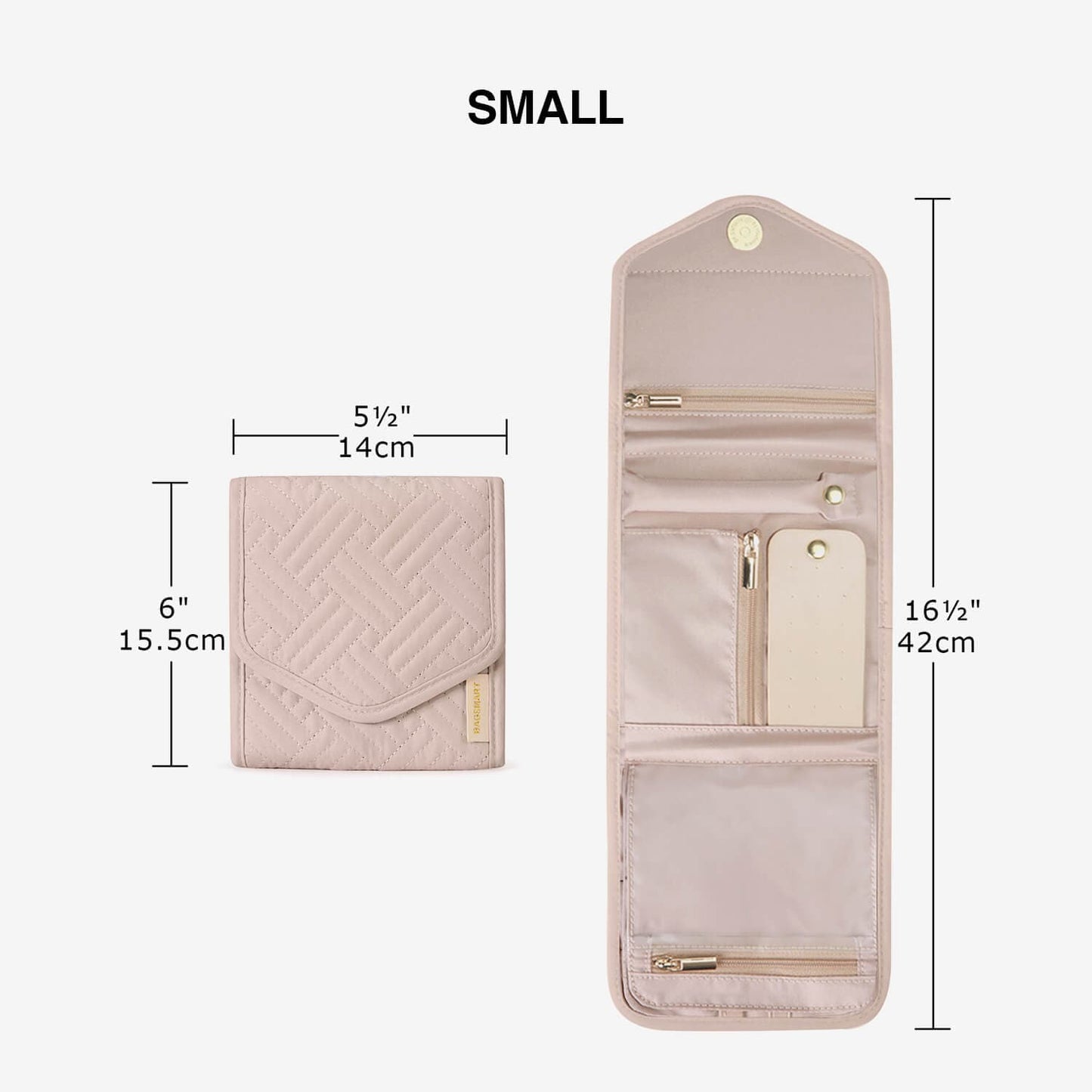 Schmucktasche Organizer – Kompakte Schmuck Aufbewahrung für Reisen im Umschlag-Design