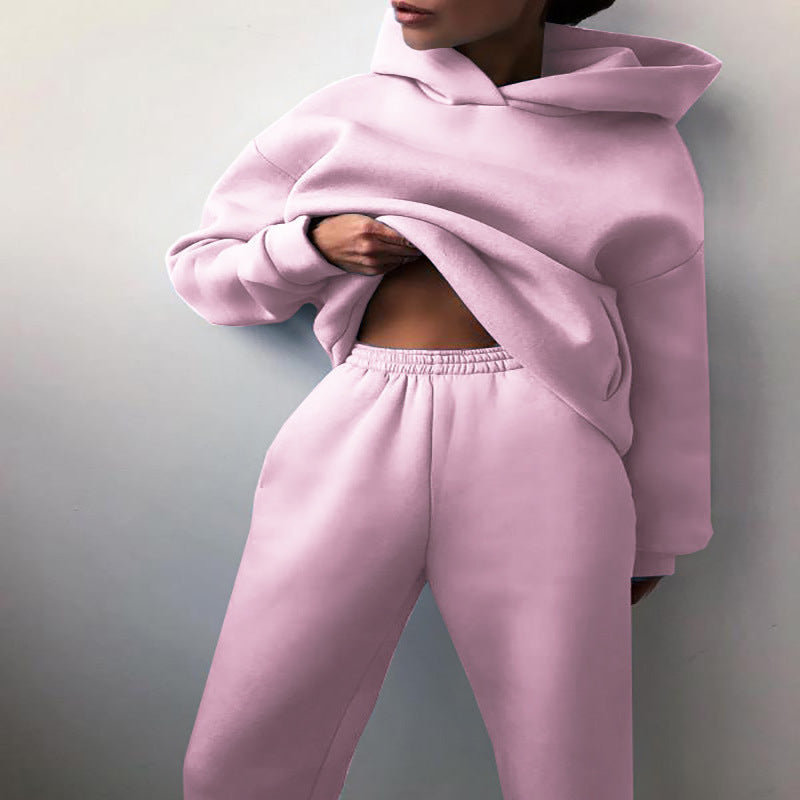 Damen Hausanzug mit Hoodie – Bequemes Loungewear Set