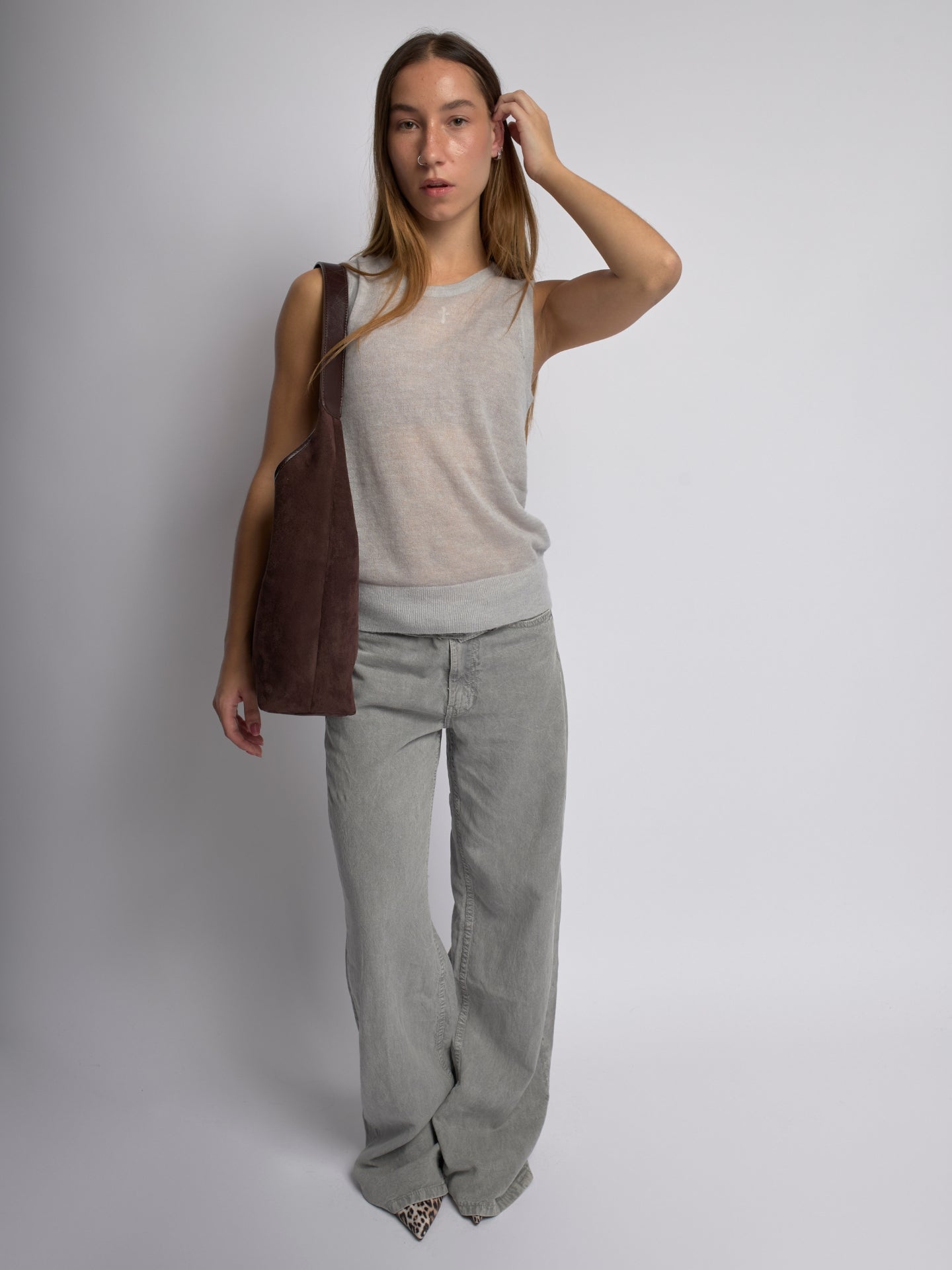 Schwarze Wildleder Schultertasche Damen – Minimalistisches & Geräumiges Design