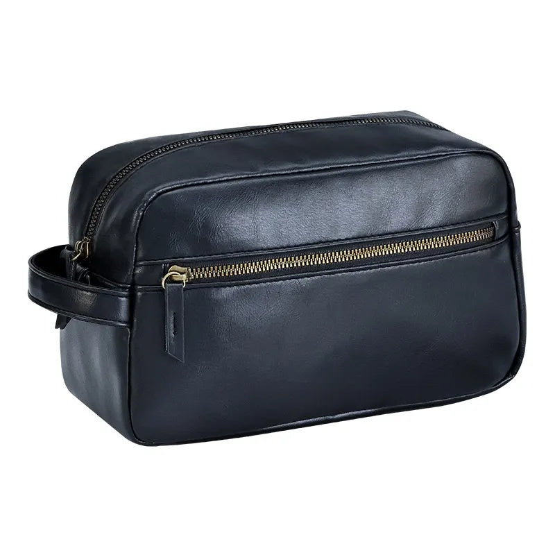 Luxuriöse Ledertoilettasche – Wasserabweisende & Kompakte Reisetasche für Damen und Herren