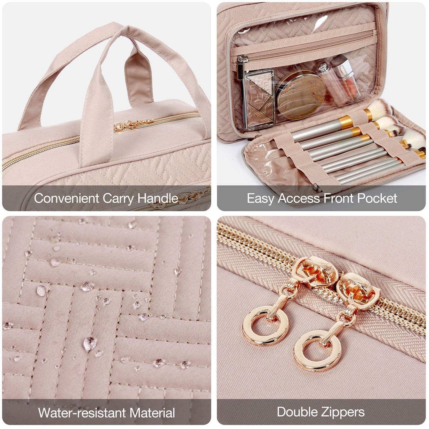 Wasserdichte Kulturtasche mit Transparentem Reiseset – Luxus Kosmetik- & Make-up Tasche für Reisen
