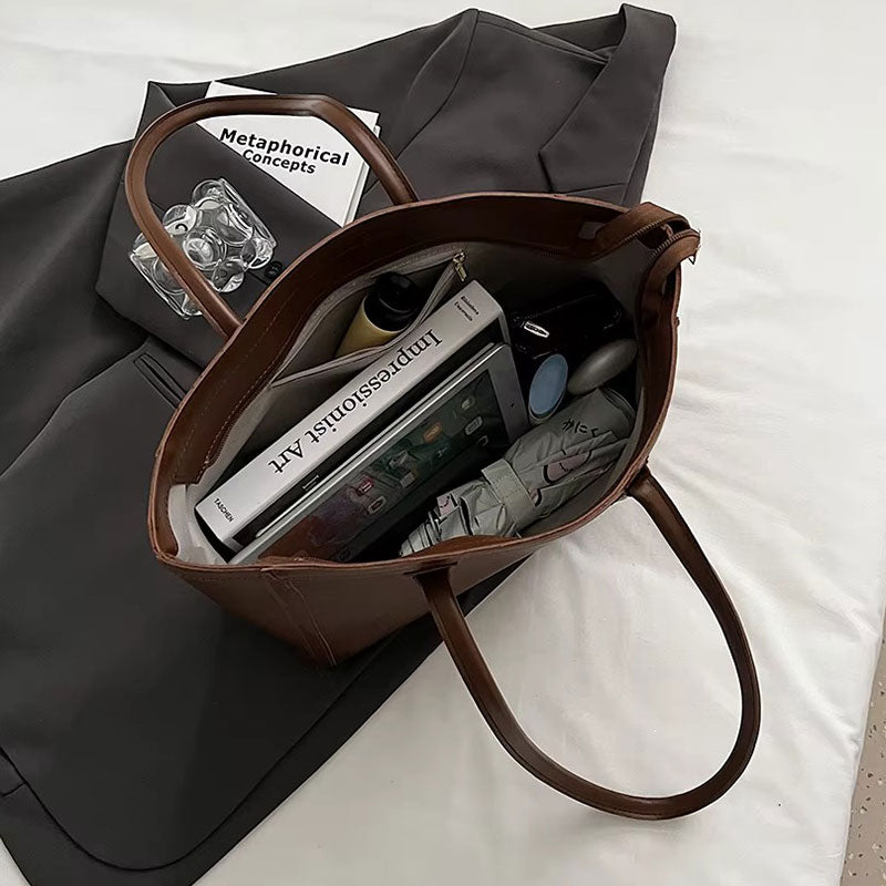 Elegante Damen-Shopper im Leder-Look – Geräumig, Vielseitig & Pflegeleicht