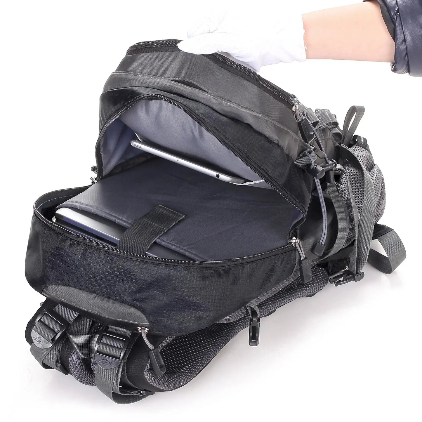 Wasserdichter 60 L Trekkingrucksack – robuster Outdoor Wanderrucksack mit verstellbaren Gurten & Regenhülle