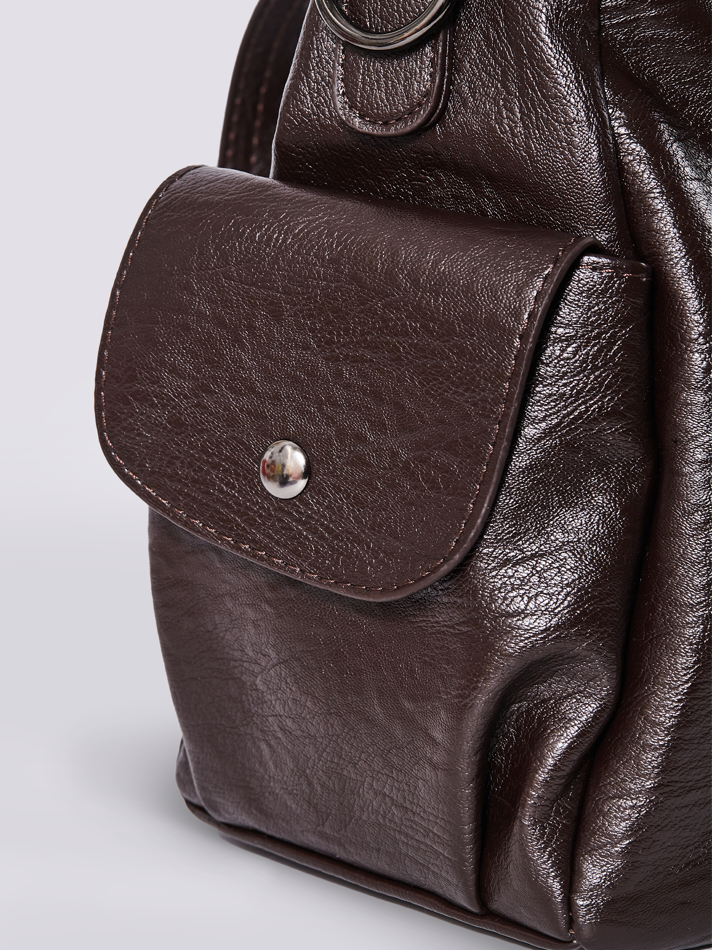 Schwarze Schultertasche Damen mit Seitentaschen – Geräumig & Elegant