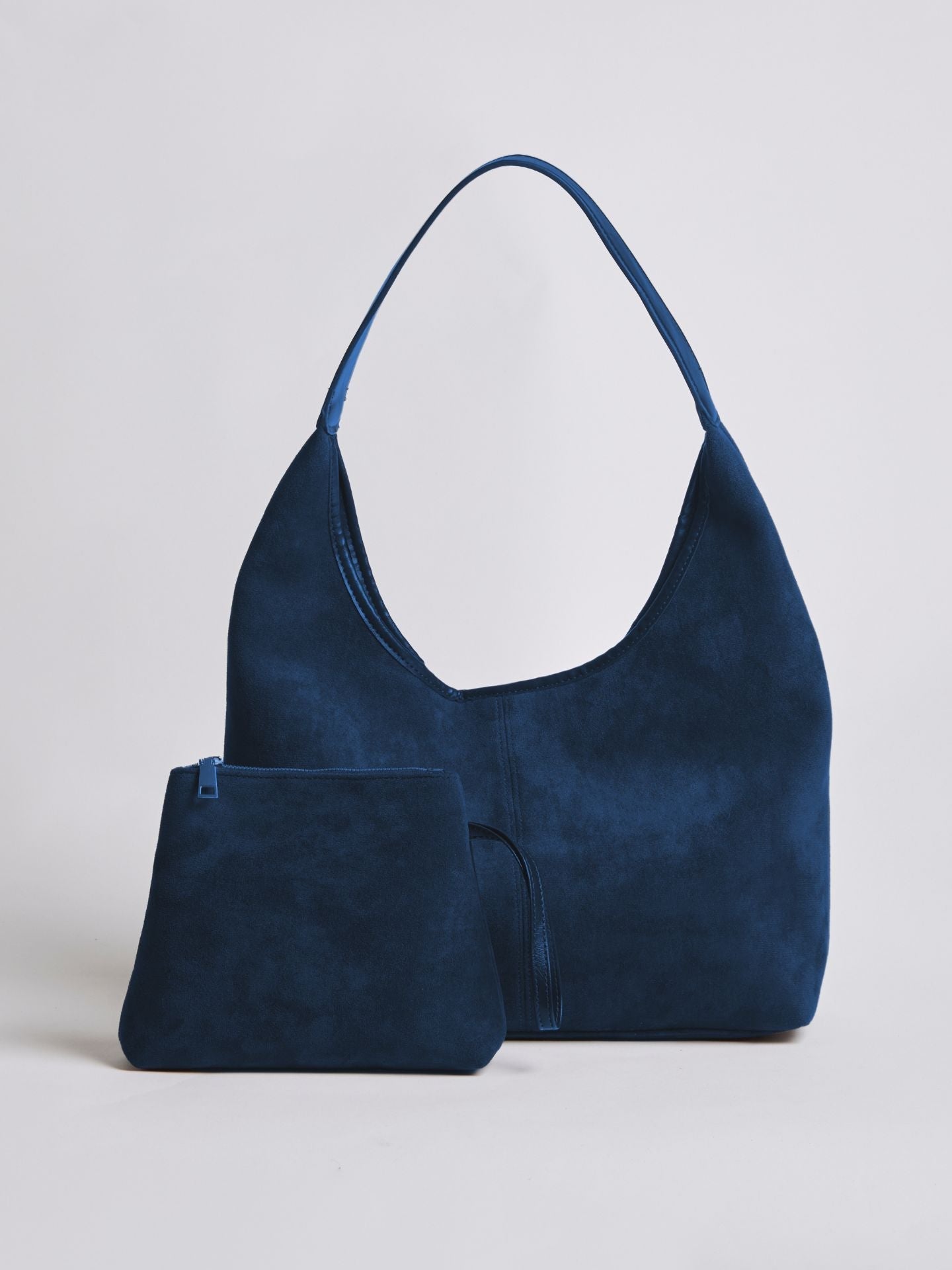 Schwarze Wildleder Schultertasche Damen – Minimalistisches & Geräumiges Design