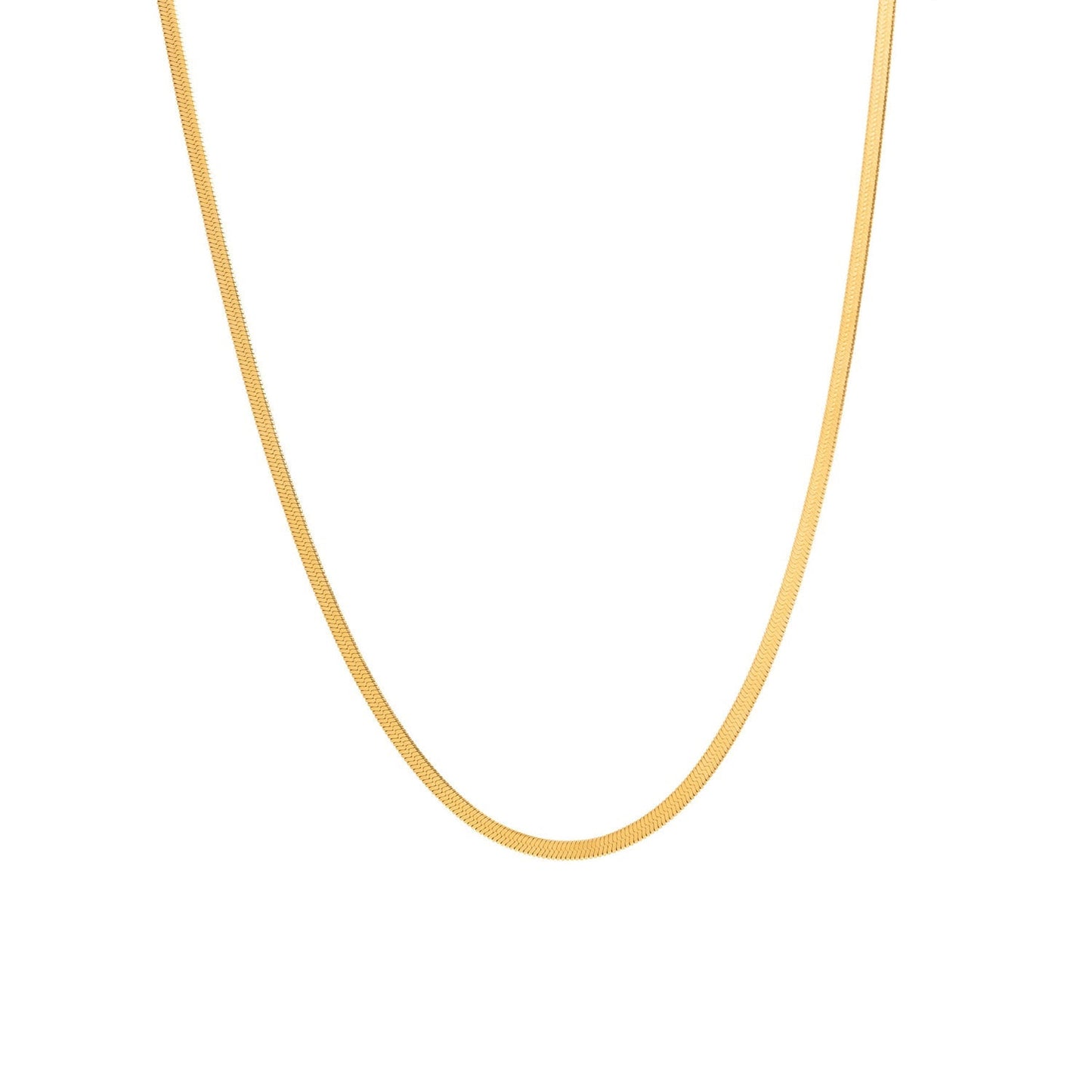 Goldfarbene Snake Chain Halskette – Minimalistisches Design, 18K Vergoldung, 45 cm – Perfekt für Layering & Alltag