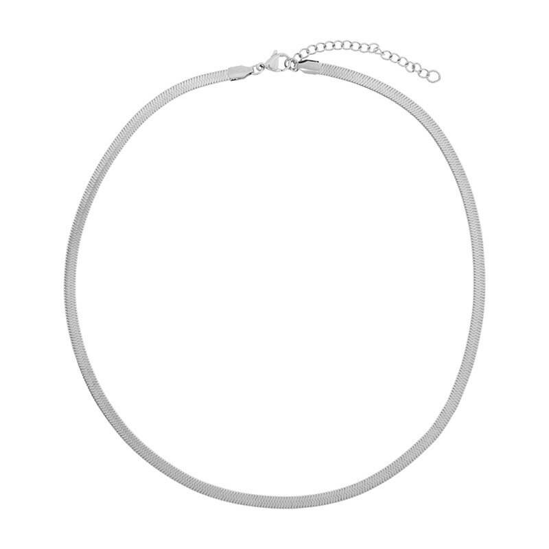 Goldfarbene Snake Chain Halskette – Minimalistisches Design, 18K Vergoldung, 45 cm – Perfekt für Layering & Alltag