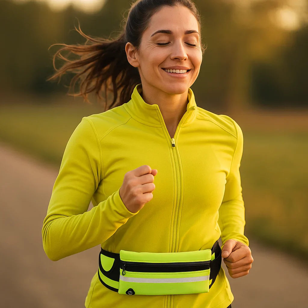 Sportliche Running Bauchtasche – Wasserdicht, Reflektierend & Leichtgewicht
