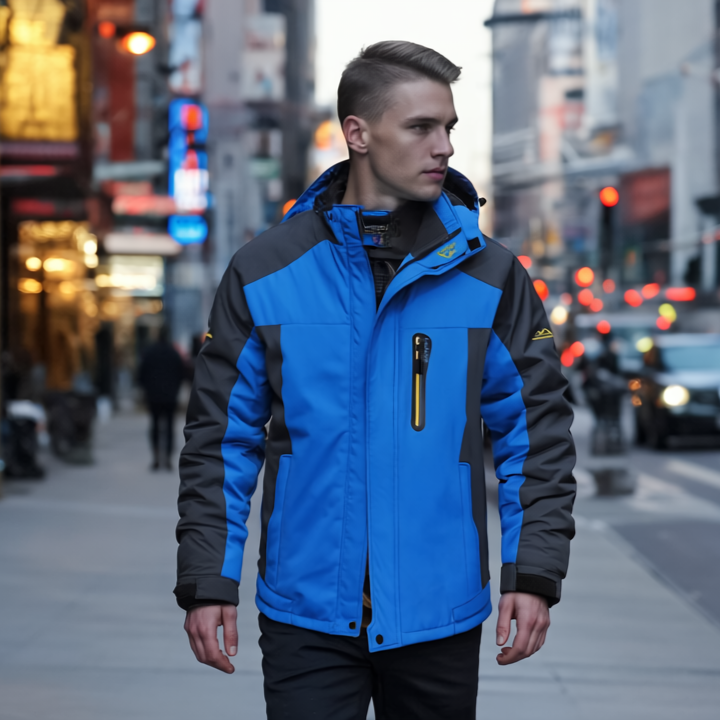 Wasserdichte Winterjacke Herren – Warme Outdoor Jacke mit Fleecefutter