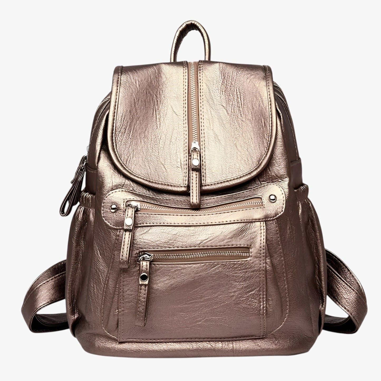PU Leder Damen Rucksack – Stylischer City-Rucksack mit verstellbaren Schulterriemen und wasserabweisendem Material