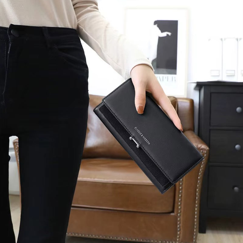 Luxe Damen Portemonnaie aus Kunstleder mit RFID-Schutz & Smartphone-Fach