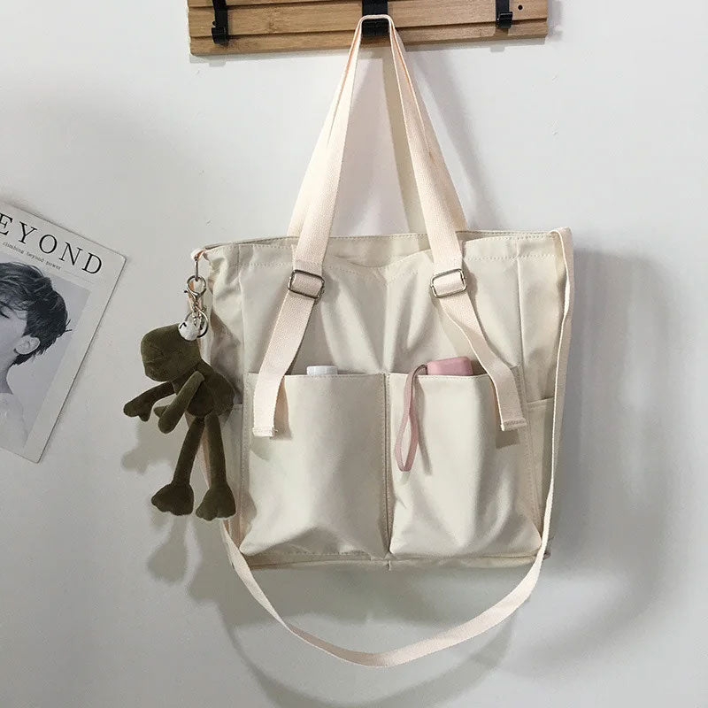 Canvas Schultertasche – Geräumig, Trendy & Praktisch für Damen