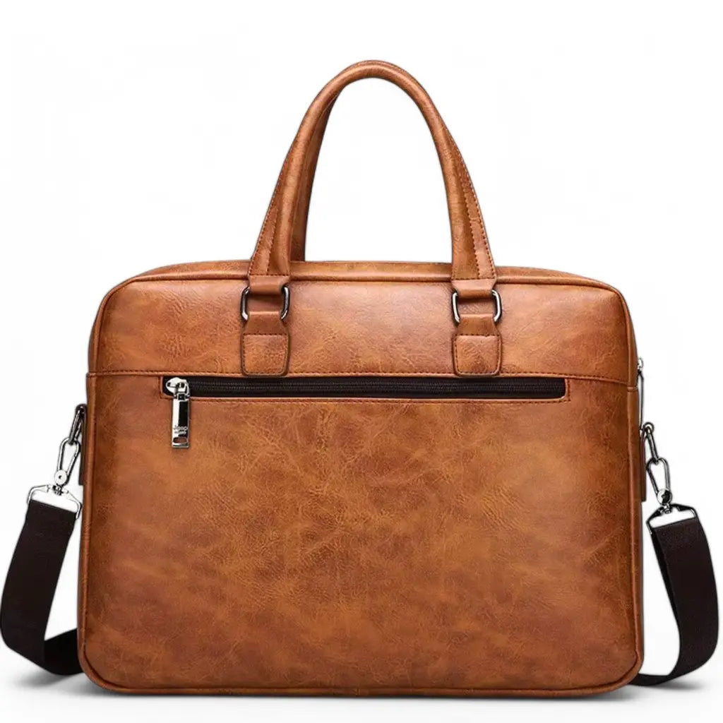 Leder Laptoptasche Braun – Echtleder Aktentasche für 15,6" Laptop mit Organizer