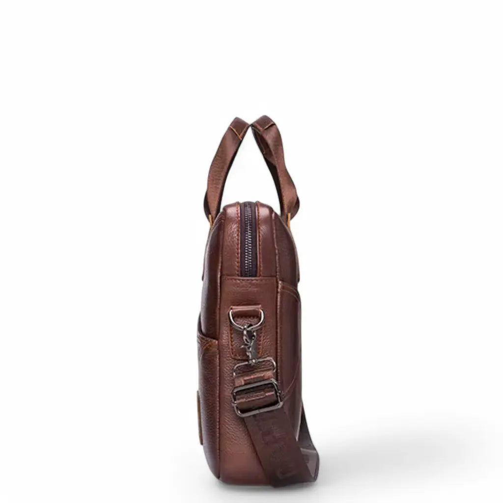 Schwarze Laptoptasche aus Leder – Elegant & Funktional