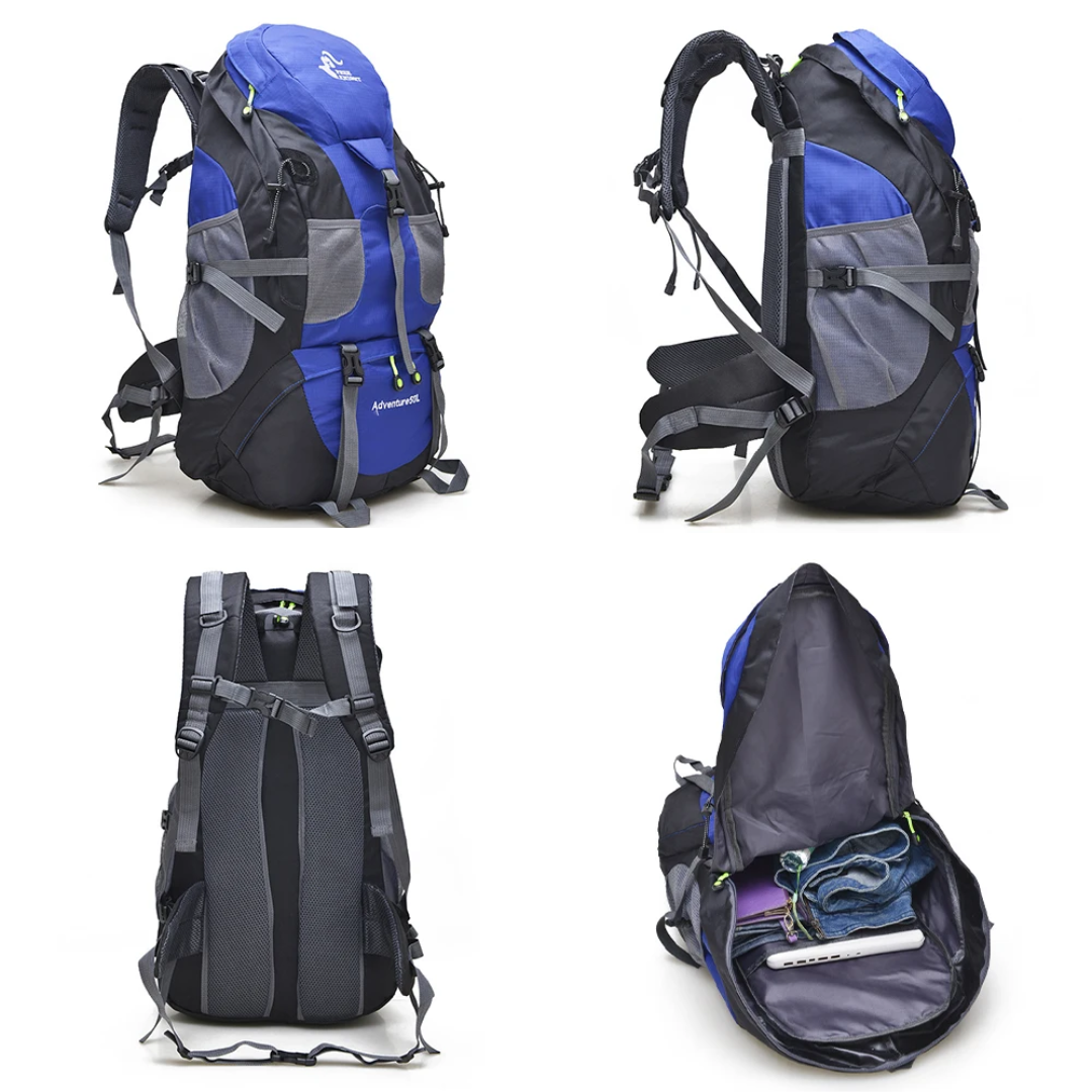 Wasserdichter 50L Wanderrucksack – Robuster Outdoor-Trekkingrucksack mit Regenhülle, ideal für Camping, Reisen & Abenteuer
