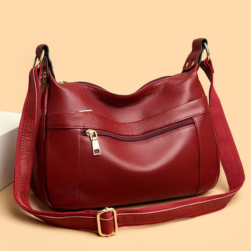 Lederoptik Schultertasche Damen – Geräumige & Stilvolle Umhängetasche aus veganem Leder