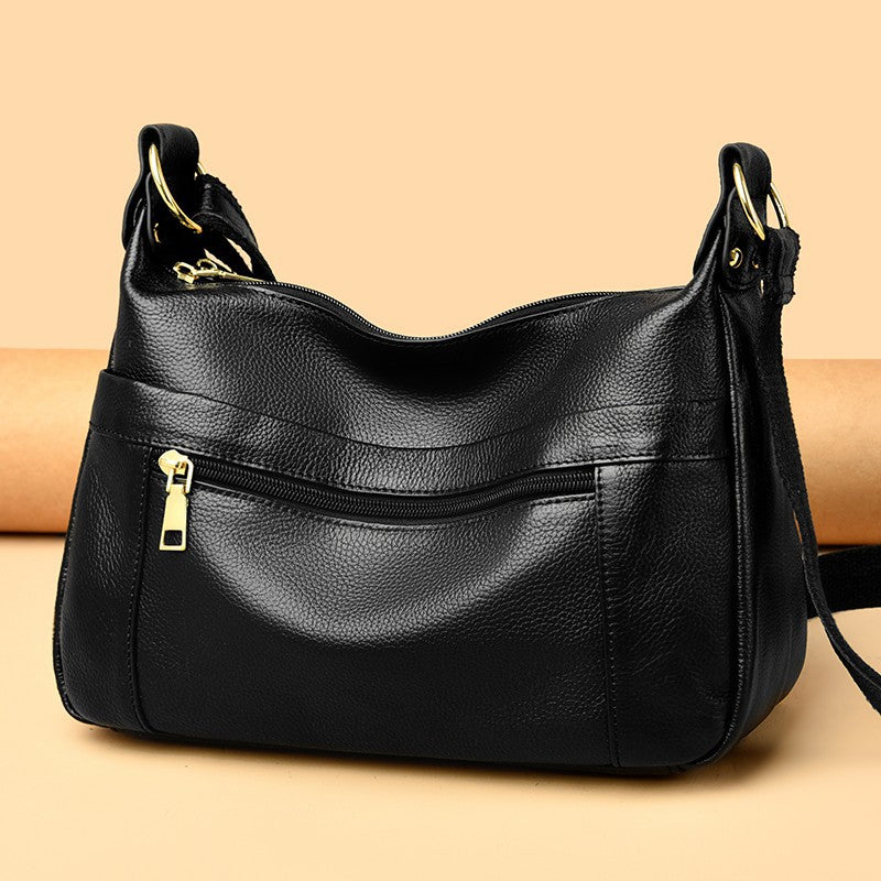 Lederoptik Schultertasche Damen – Geräumige & Stilvolle Umhängetasche aus veganem Leder