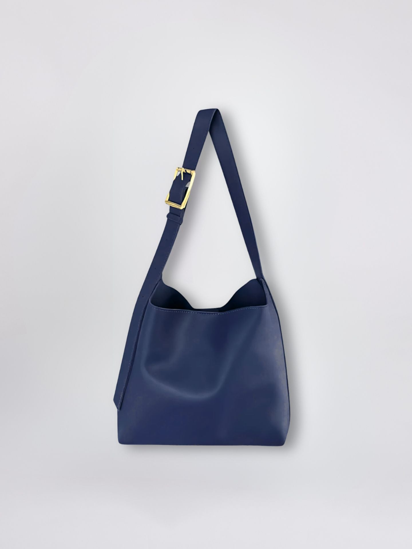 Minimalistische Vegan-Leder-Schultertasche – Schwarz & Bordeaux – Zeitloses Design für jeden Anlass