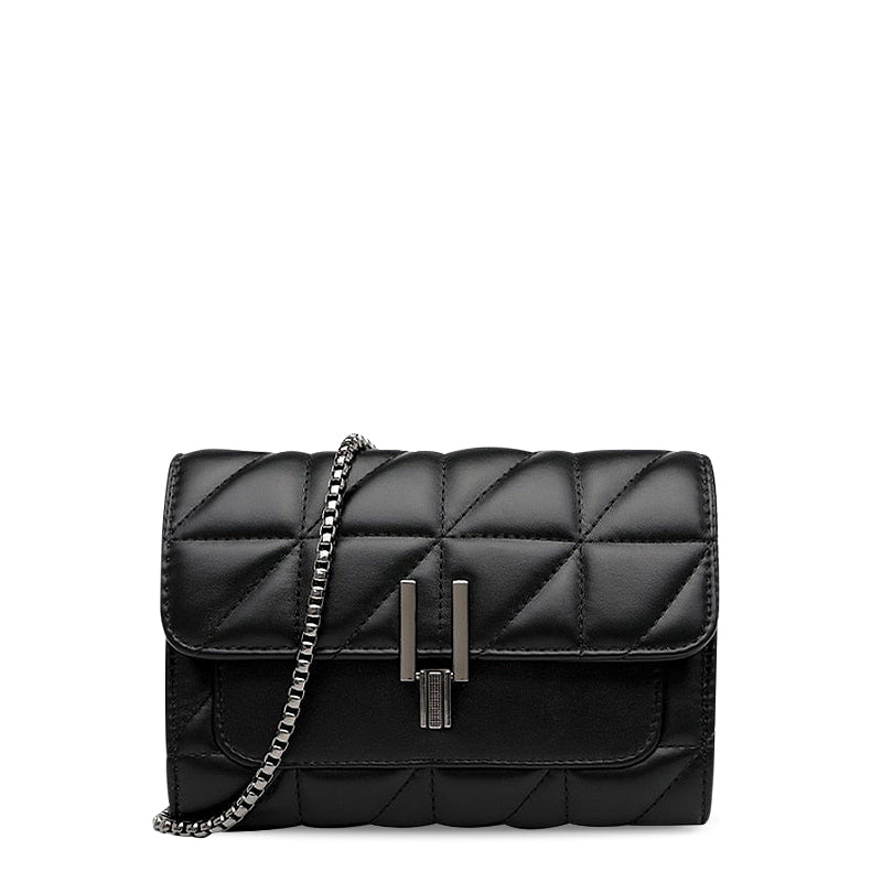 Luxuriöse Quilted Schultertasche mit Kette – Elegante Crossbody Bag aus veganem Leder