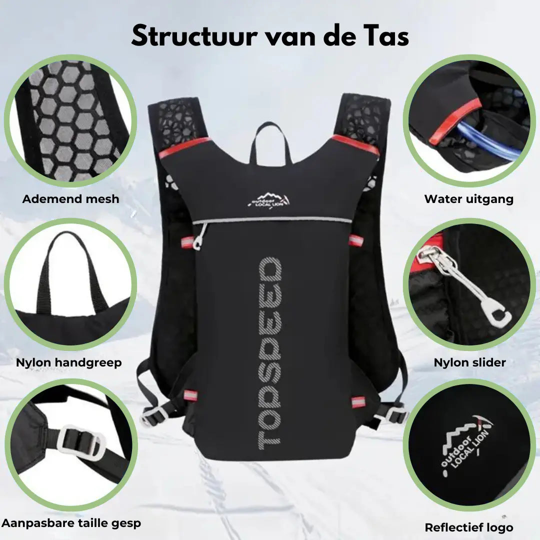 Leichter Hydrationsrucksack 2L – Atmungsaktiv & Ideal für Laufen, Wandern, Radfahren