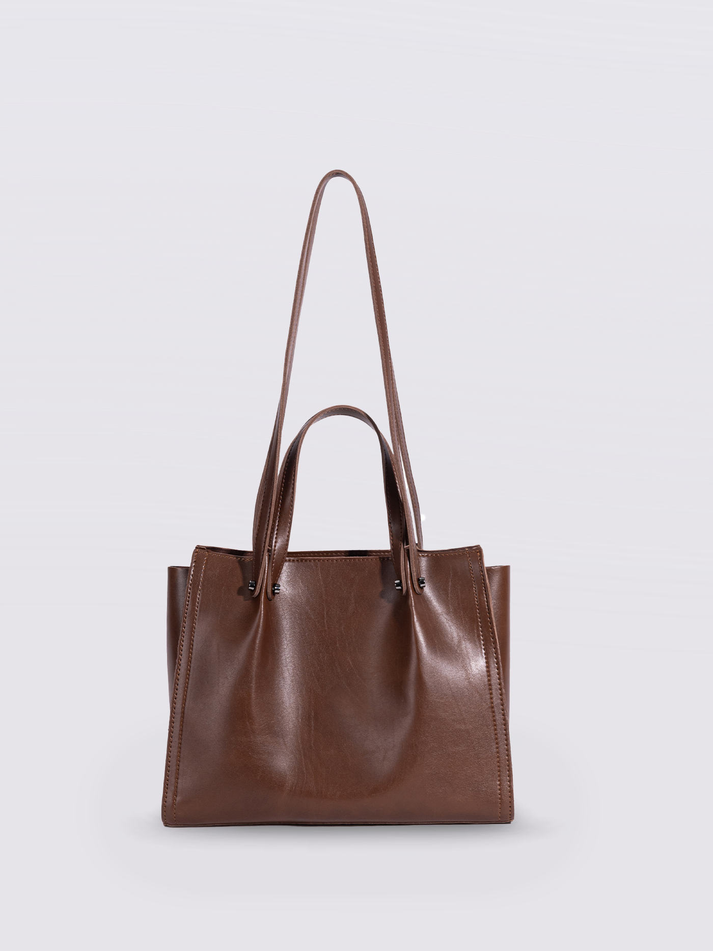 Schwarze Shopper Tasche Damen – Minimalistisches & geräumiges Design aus Lederoptik
