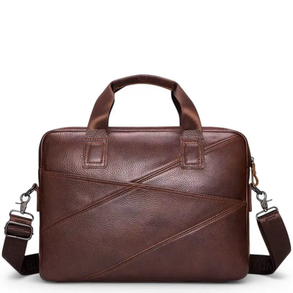 Schwarze Laptoptasche aus Leder – Elegant & Funktional