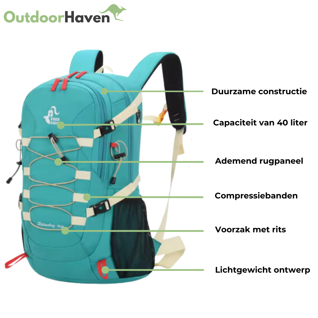 Wasserdichter 40L Wanderrucksack – Ultraleicht, Ergonomisch & Vielseitig für Outdoor-Aktivitäten