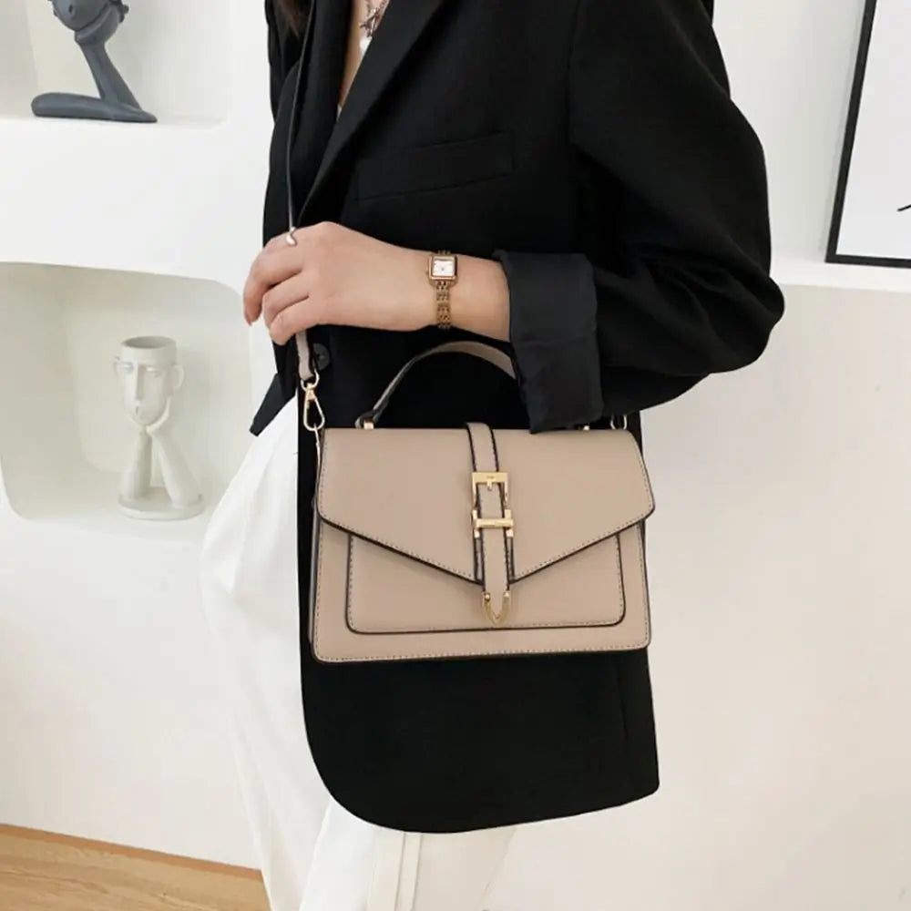 Elegante Damen Crossbody Tasche aus PU-Leder mit Schnallenverschluss – Stilvolle Umhängetasche für Alltag & Abend