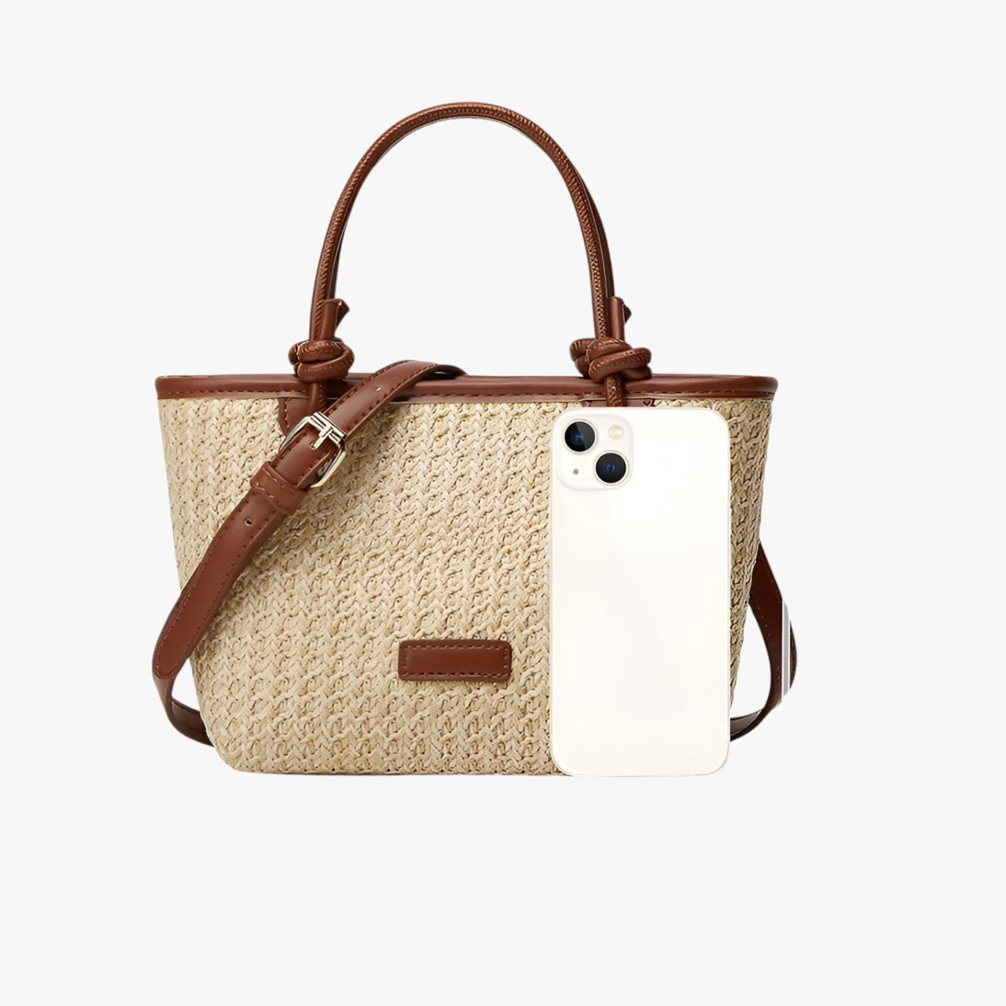 Stilvolle Strohtasche Damen – Handgefertigte Sommer Strandtasche mit Schultergurt, Boho Design, Ideal für Urlaub, Shopping & Alltag