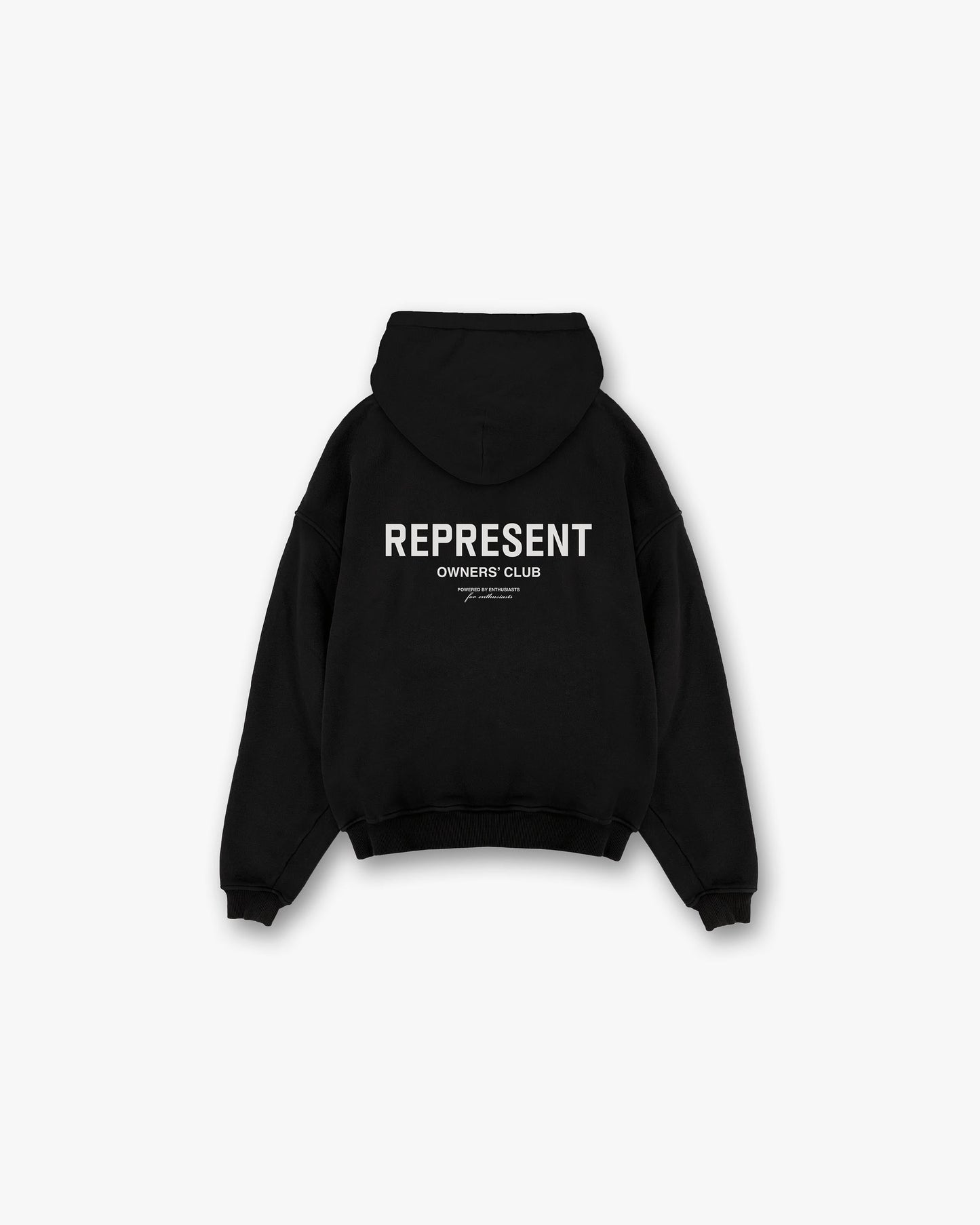 REPRESENT Hoodie – Schwarzer Unisex Kapuzenpullover mit Logo-Print