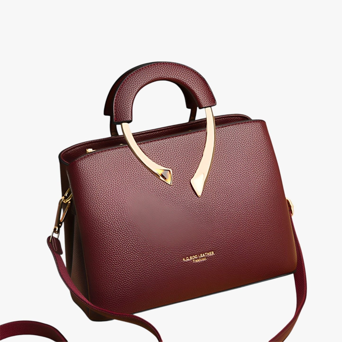Elegante PU-Leder-Handtasche für Damen – Stilvolle Tasche mit goldenen Akzenten und praktischer Fächeraufteilung