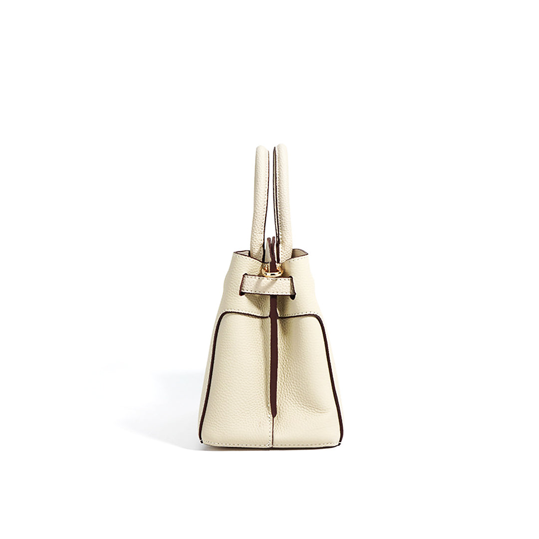 Elegante Damen-Handtasche mit Goldverschluss – Zeitloses Design aus veganem Leder