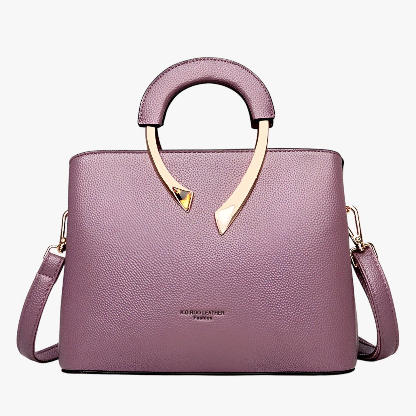 Elegante PU-Leder-Handtasche für Damen – Stilvolle Tasche mit goldenen Akzenten und praktischer Fächeraufteilung