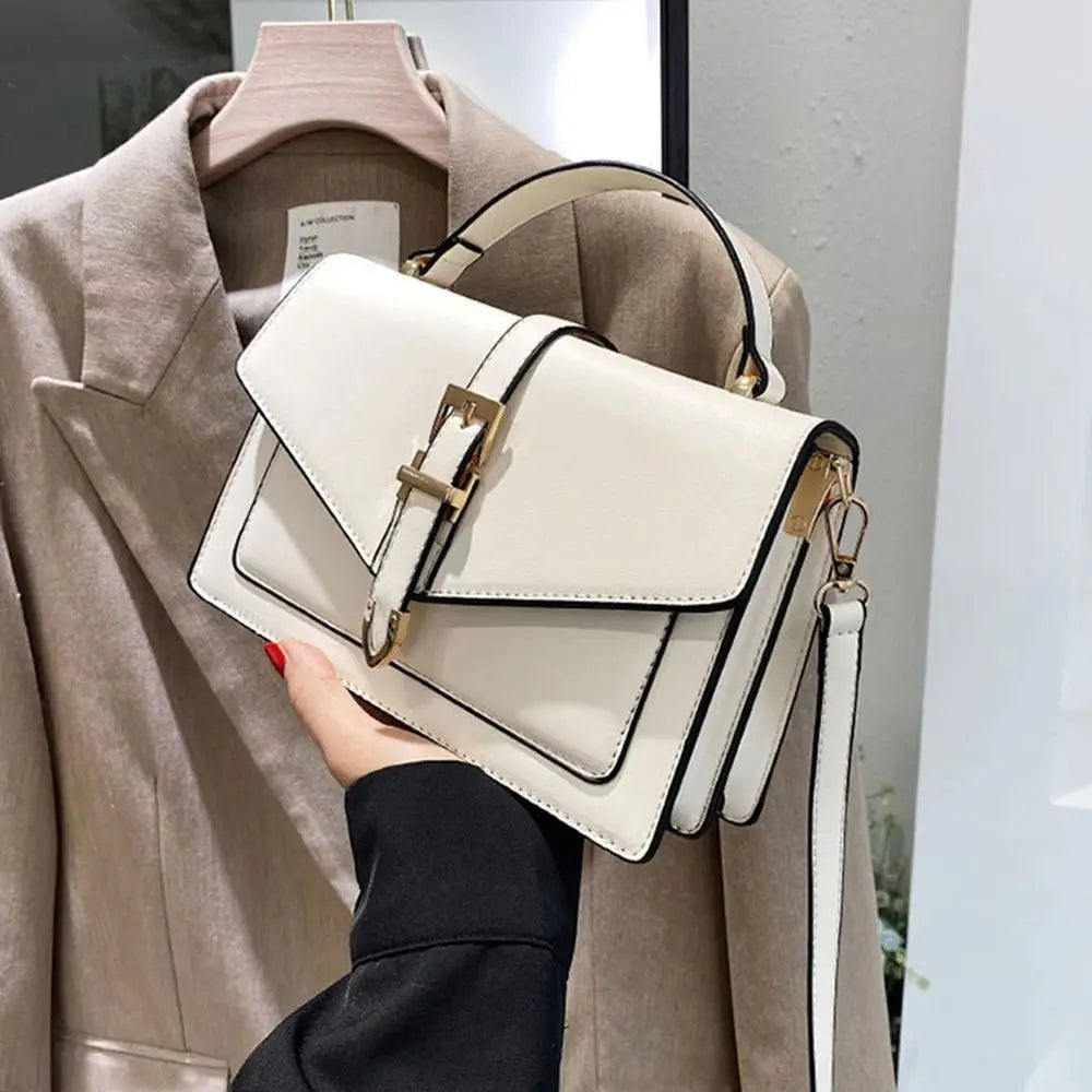 Elegante Damen Crossbody Tasche aus PU-Leder mit Schnallenverschluss – Stilvolle Umhängetasche für Alltag & Abend