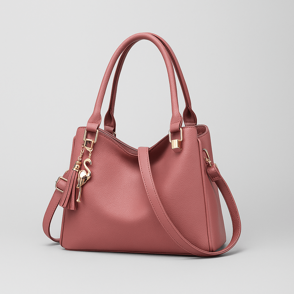 Trendy Schwarze Damen Handtasche – Mit Verstellbarem Schulterriemen