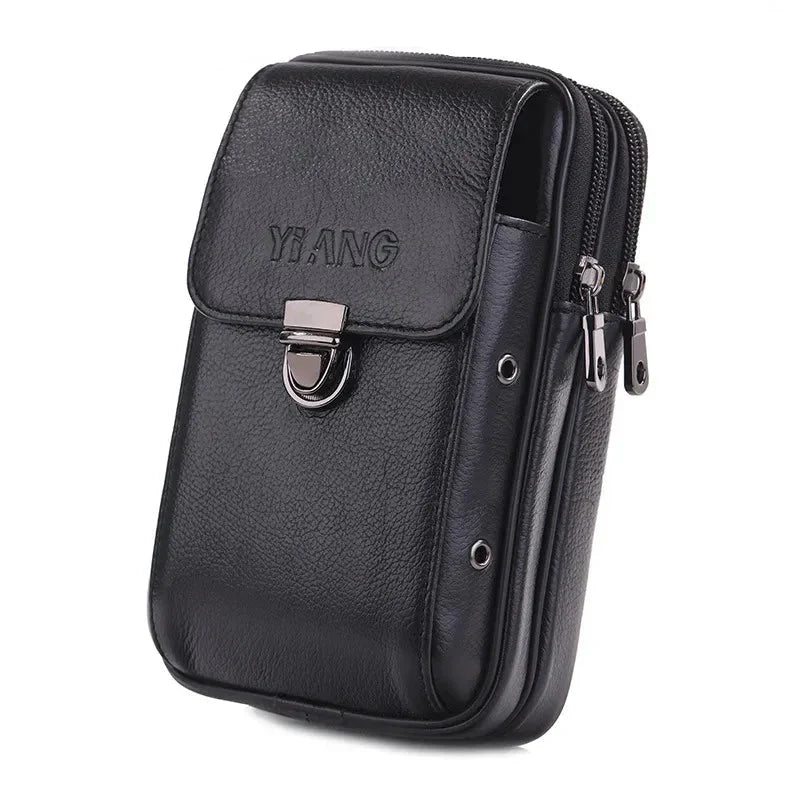 Leder Gürteltasche für Herren – Kompakte und Stilvolle Bauchtasche mit Reißverschlussfächern