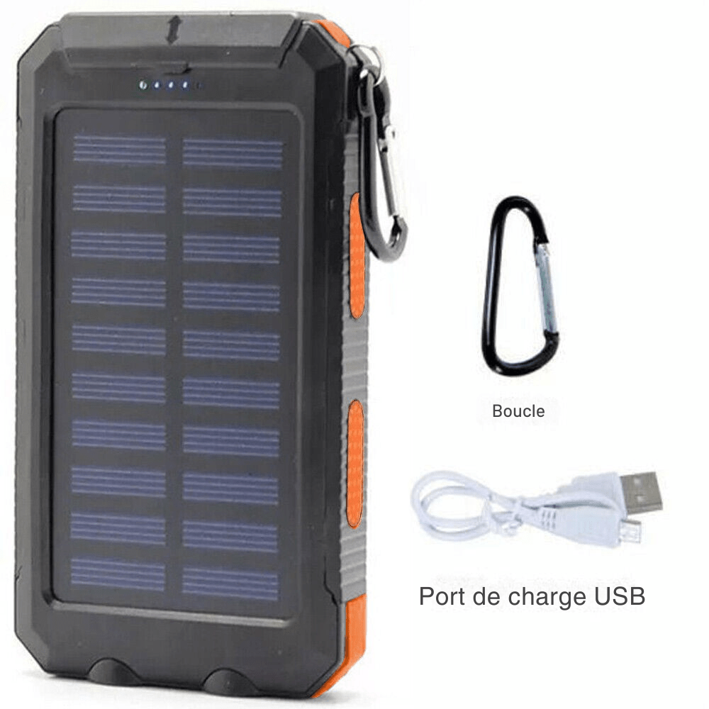 Solar Powerbank 20.000mAh – Tragbares Ladegerät mit Solarpanel, LED-Taschenlampe & wasserdichtem Design für Outdoor-Abenteuer
