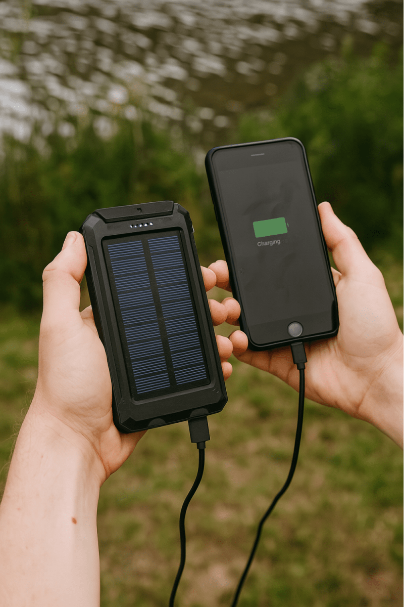 Solar Powerbank 20.000mAh – Tragbares Ladegerät mit Solarpanel, LED-Taschenlampe & wasserdichtem Design für Outdoor-Abenteuer