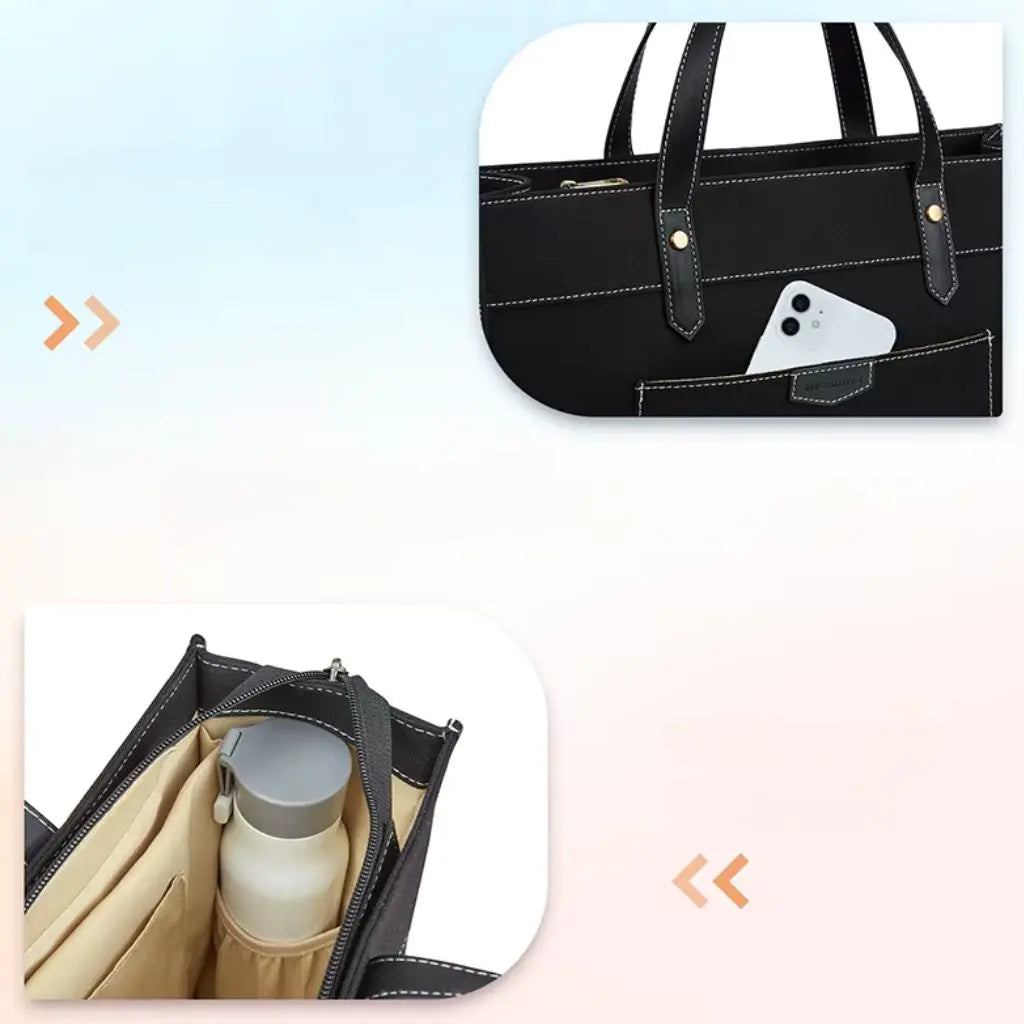 Canvas Laptoptasche Damen 15,6 Zoll – Stilvolle Umhängetasche für Arbeit, Studium & Alltag