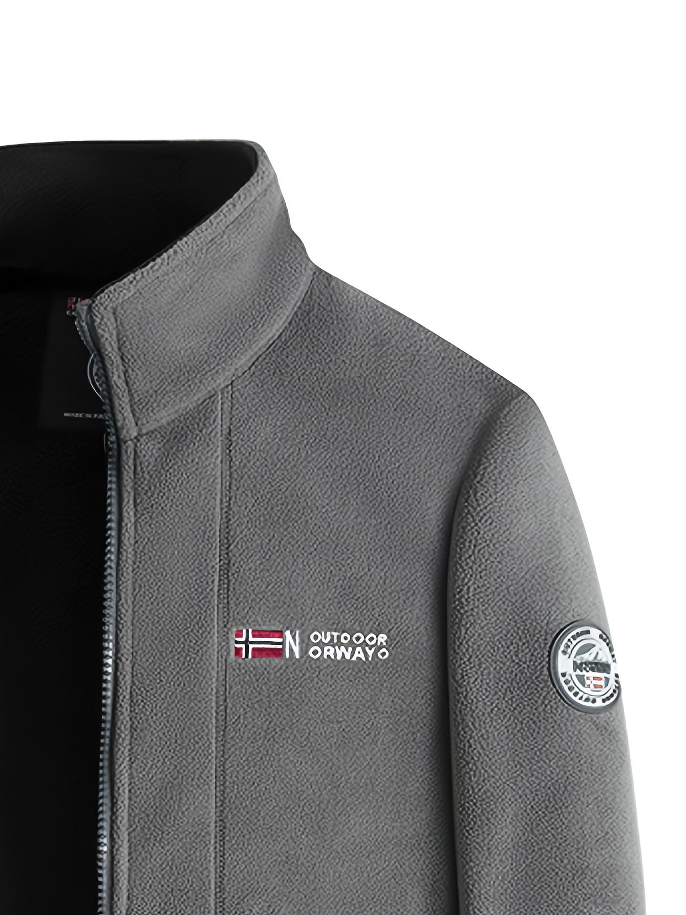 Outdoor Fleecejacke Herren – Warme Übergangsjacke mit Stehkragen & Reißverschlusstaschen