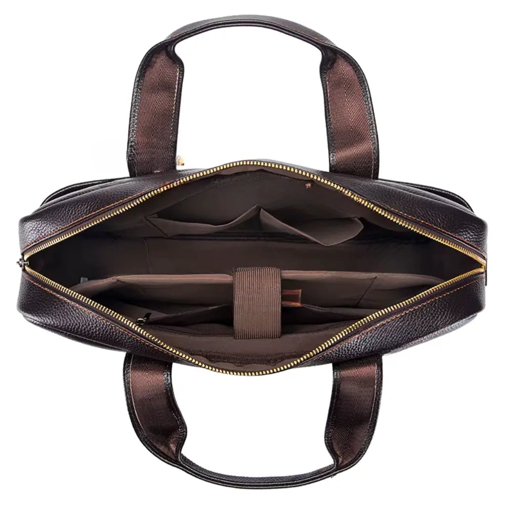 Laptoptasche aus hochwertigem Leder in Dunkelbraun – Stilvoll & Funktional