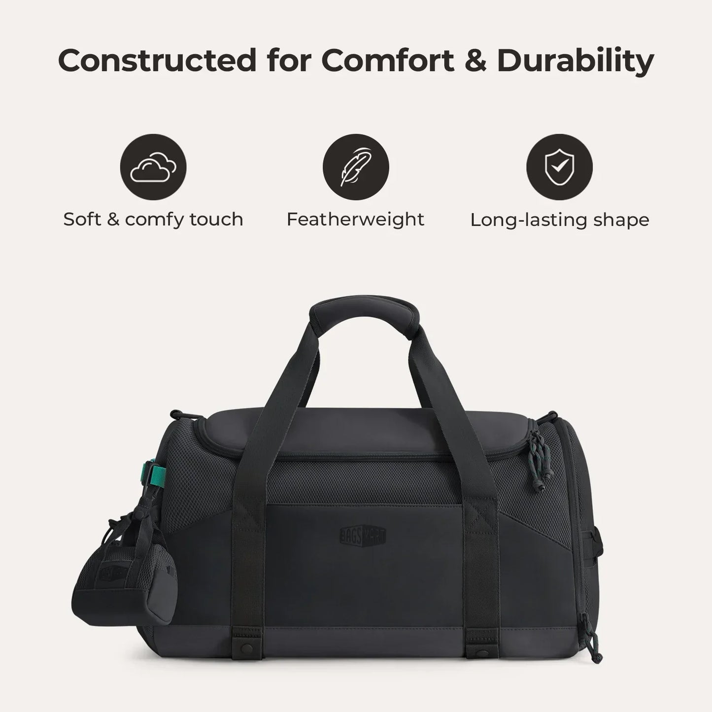 Duffel Bag 36L – Wasserabweisende Sport- & Reisetasche mit Schuhfach & Mehreren Fächern