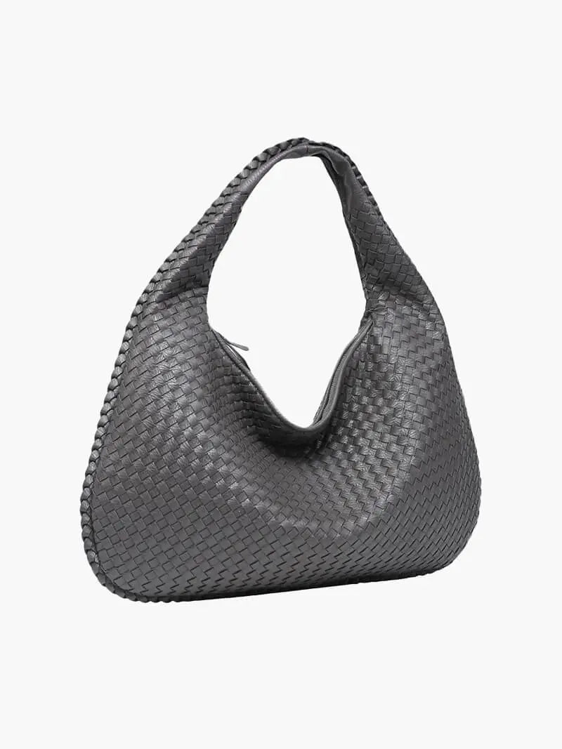 Elegante Gewebte Schultertasche aus Kunstleder – Modische Damen-Handtasche in Trendfarben