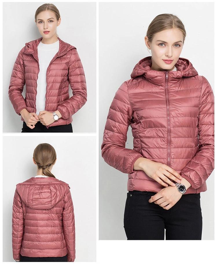 Leichte Damen Daunenjacke mit Kapuze – Warm & Ultraleicht für Herbst & Winter