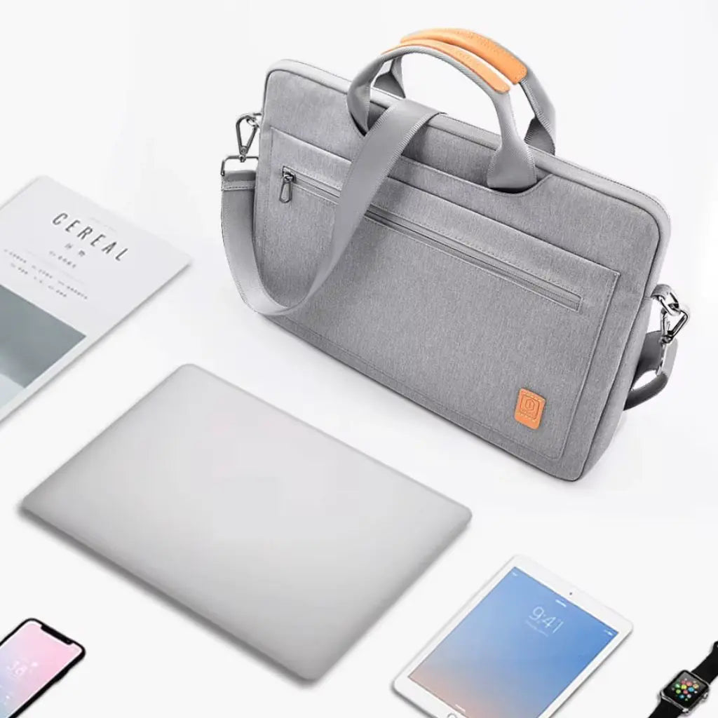 Laptoptasche Damen 16 Zoll Grau – Wasserabweisend, Leicht & Stilvoll für Arbeit & Studium
