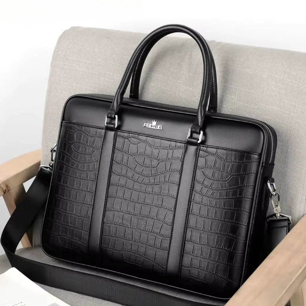 Leder Laptoptasche 13 Zoll – Krokodilleder Optik, Business & Luxus