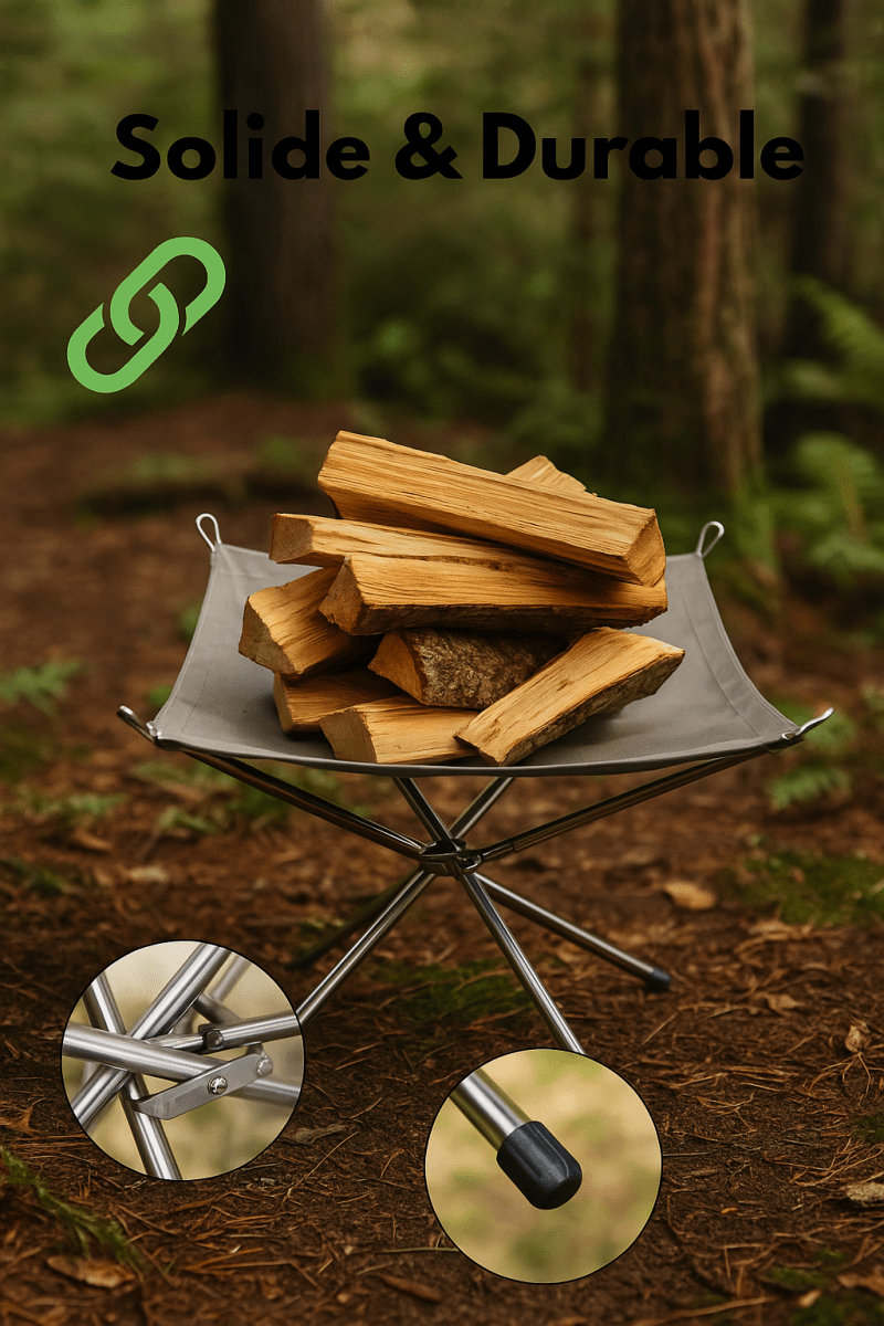 Tragbare Feuerstelle aus Edelstahl – faltbar, leicht & ideal für Camping, Garten & Outdoor
